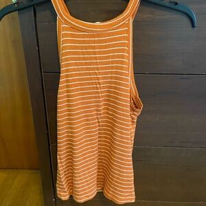 Striped Orange Tank Top